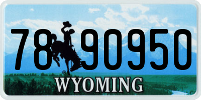WY license plate 7890950