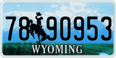 WY license plate 7890953