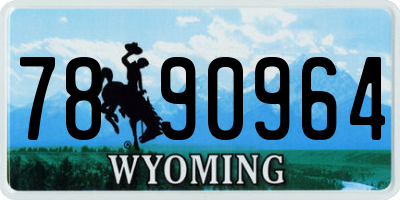 WY license plate 7890964