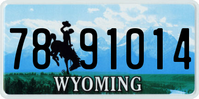WY license plate 7891014