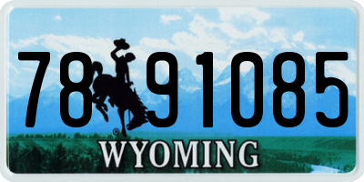 WY license plate 7891085