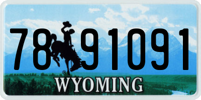 WY license plate 7891091