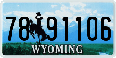 WY license plate 7891106