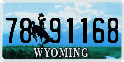 WY license plate 7891168