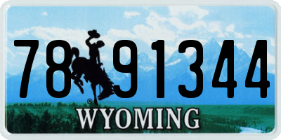 WY license plate 7891344