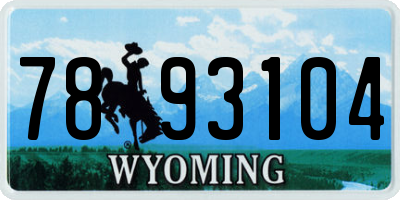 WY license plate 7893104
