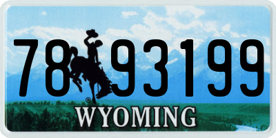 WY license plate 7893199