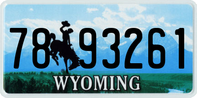 WY license plate 7893261