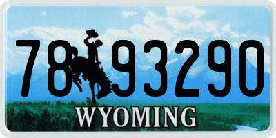 WY license plate 7893290