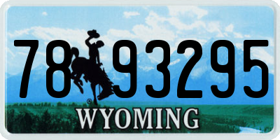 WY license plate 7893295