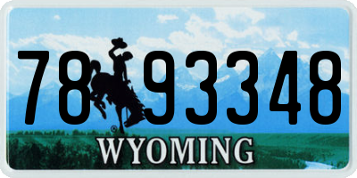 WY license plate 7893348