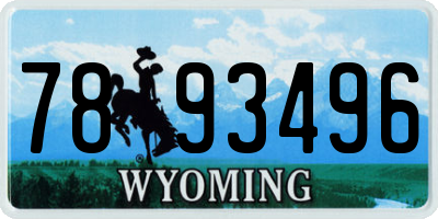 WY license plate 7893496
