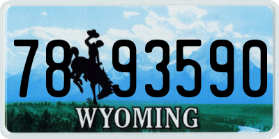 WY license plate 7893590