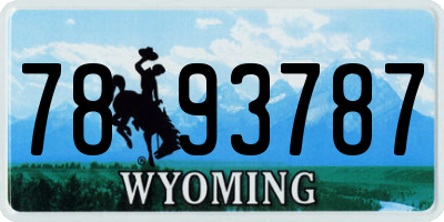 WY license plate 7893787