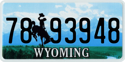 WY license plate 7893948