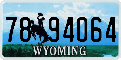 WY license plate 7894064