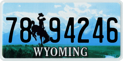 WY license plate 7894246