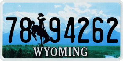 WY license plate 7894262