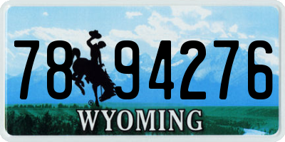 WY license plate 7894276