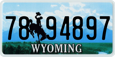 WY license plate 7894897