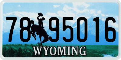 WY license plate 7895016