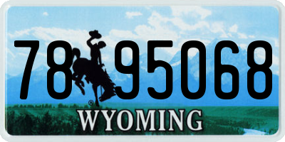 WY license plate 7895068
