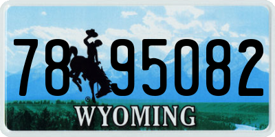 WY license plate 7895082