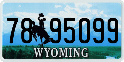 WY license plate 7895099