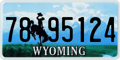 WY license plate 7895124