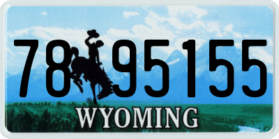 WY license plate 7895155