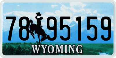 WY license plate 7895159
