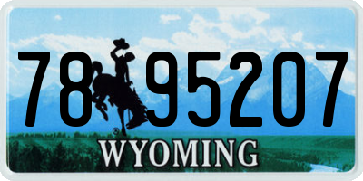 WY license plate 7895207