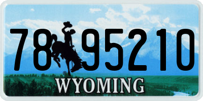 WY license plate 7895210