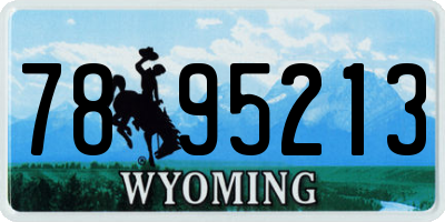 WY license plate 7895213