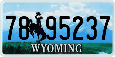WY license plate 7895237
