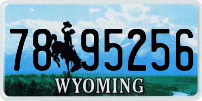 WY license plate 7895256