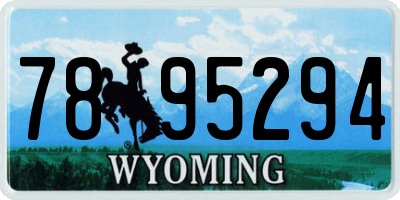 WY license plate 7895294