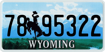 WY license plate 7895322