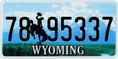 WY license plate 7895337