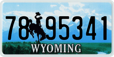 WY license plate 7895341