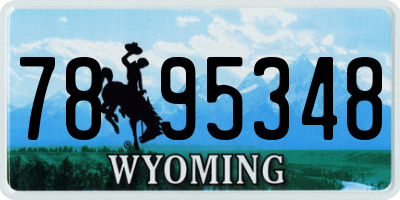 WY license plate 7895348