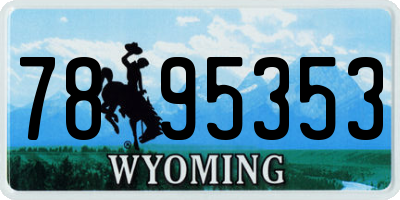 WY license plate 7895353