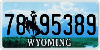 WY license plate 7895389