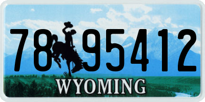 WY license plate 7895412