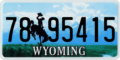 WY license plate 7895415