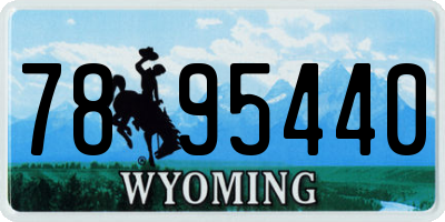 WY license plate 7895440