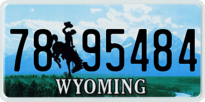 WY license plate 7895484