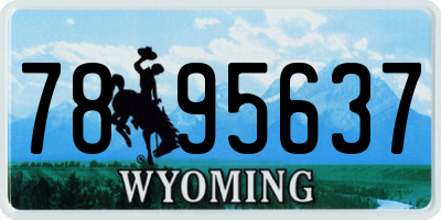 WY license plate 7895637