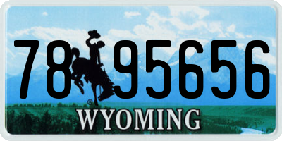 WY license plate 7895656