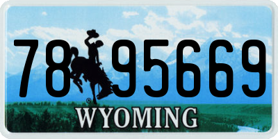 WY license plate 7895669